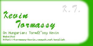 kevin tormassy business card